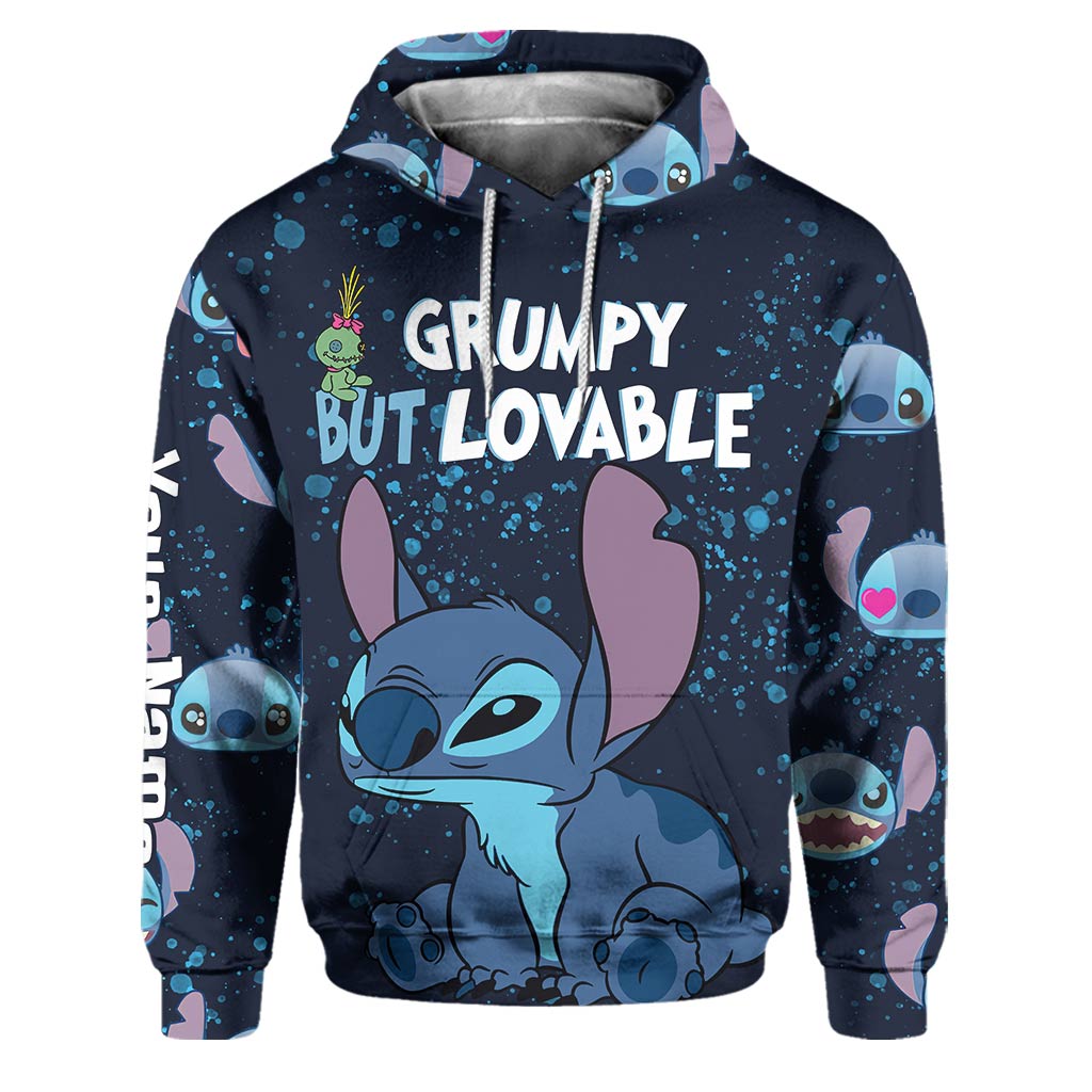 Personalized Grumpy But Lovable Hoodie & Sweatpants Set for Christmas Gift Hoodie & Sweatpants GradoCreations