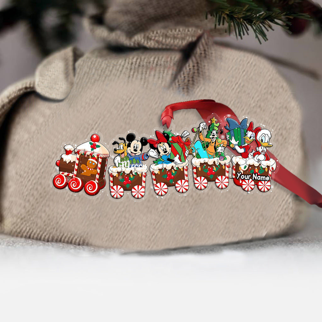 Personalized Christmas Mouse Train Ornament Custom Name Gift Ornament GradoCreations