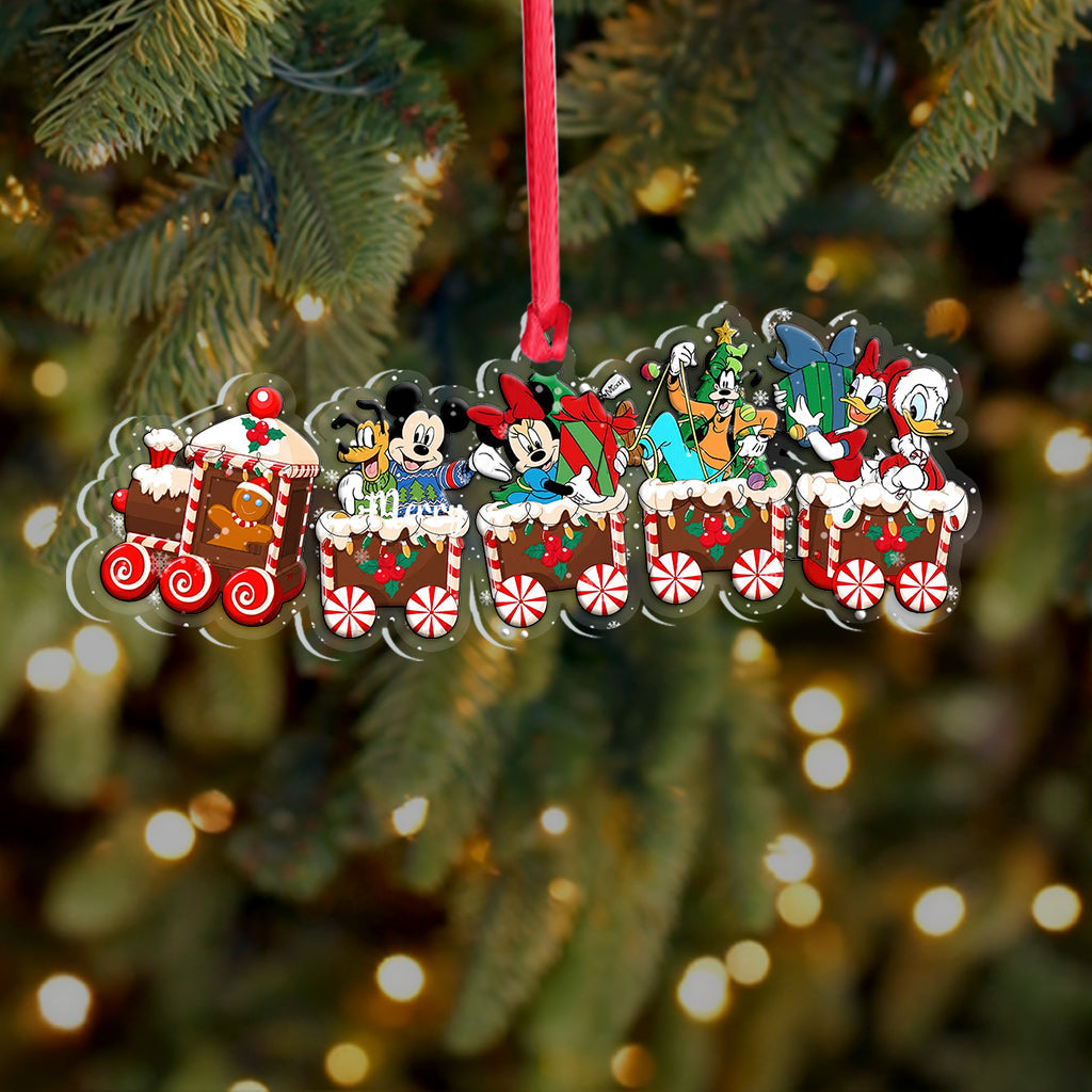 Personalized Christmas Mouse Train Ornament Custom Name Gift Ornament GradoCreations