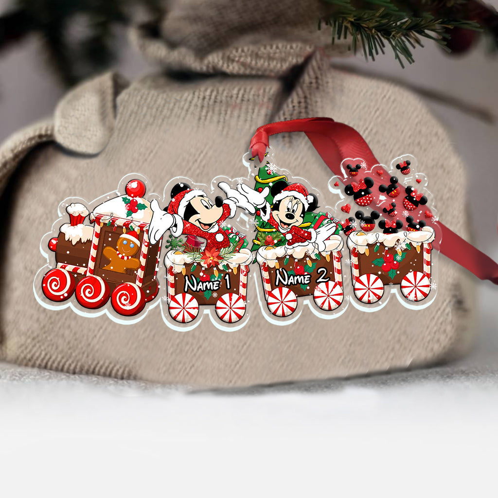 Personalized Christmas Train Ornament Custom Name Decorative Gift Ornament GradoCreations