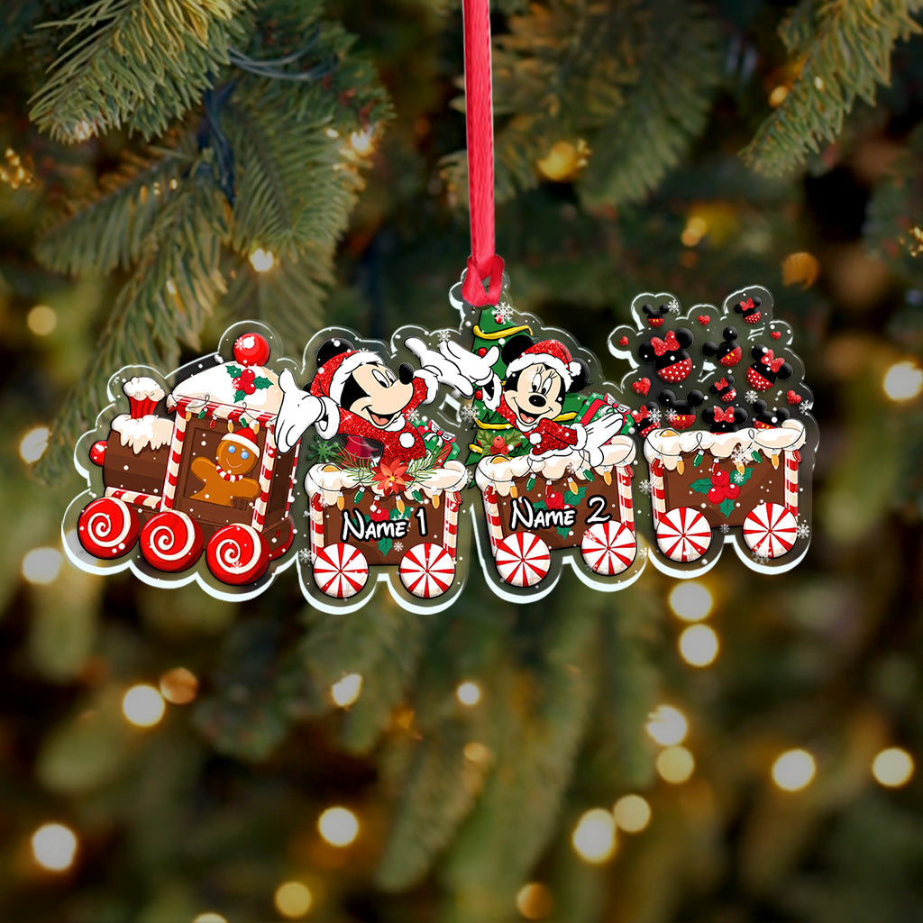 Personalized Christmas Train Ornament Custom Name Decorative Gift Ornament GradoCreations