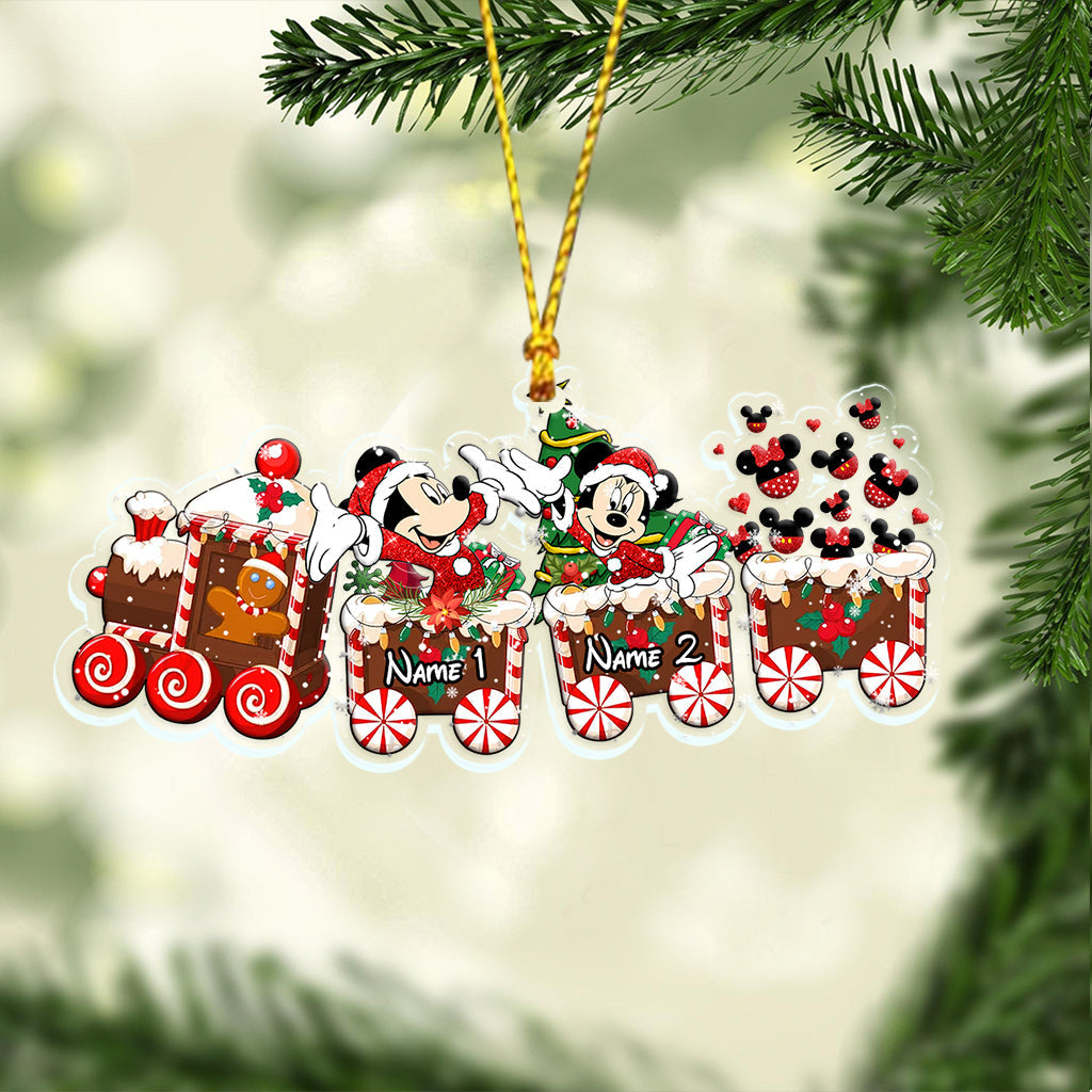 Personalized Christmas Train Ornament Custom Name Decorative Gift Ornament GradoCreations
