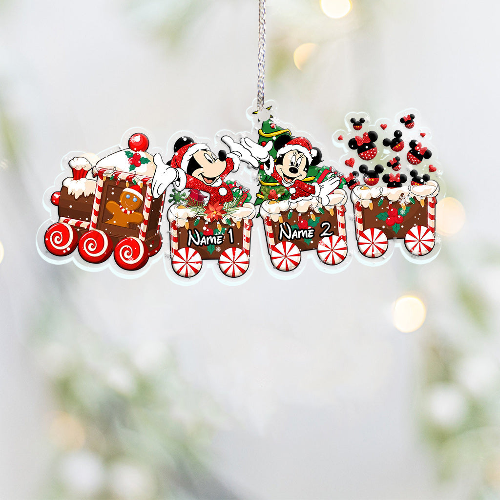 Personalized Christmas Train Ornament Custom Name Decorative Gift Ornament GradoCreations