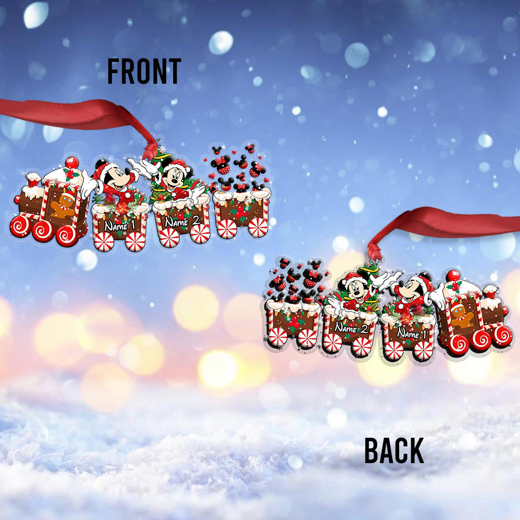 Personalized Christmas Train Ornament Custom Name Decorative Gift Ornament GradoCreations