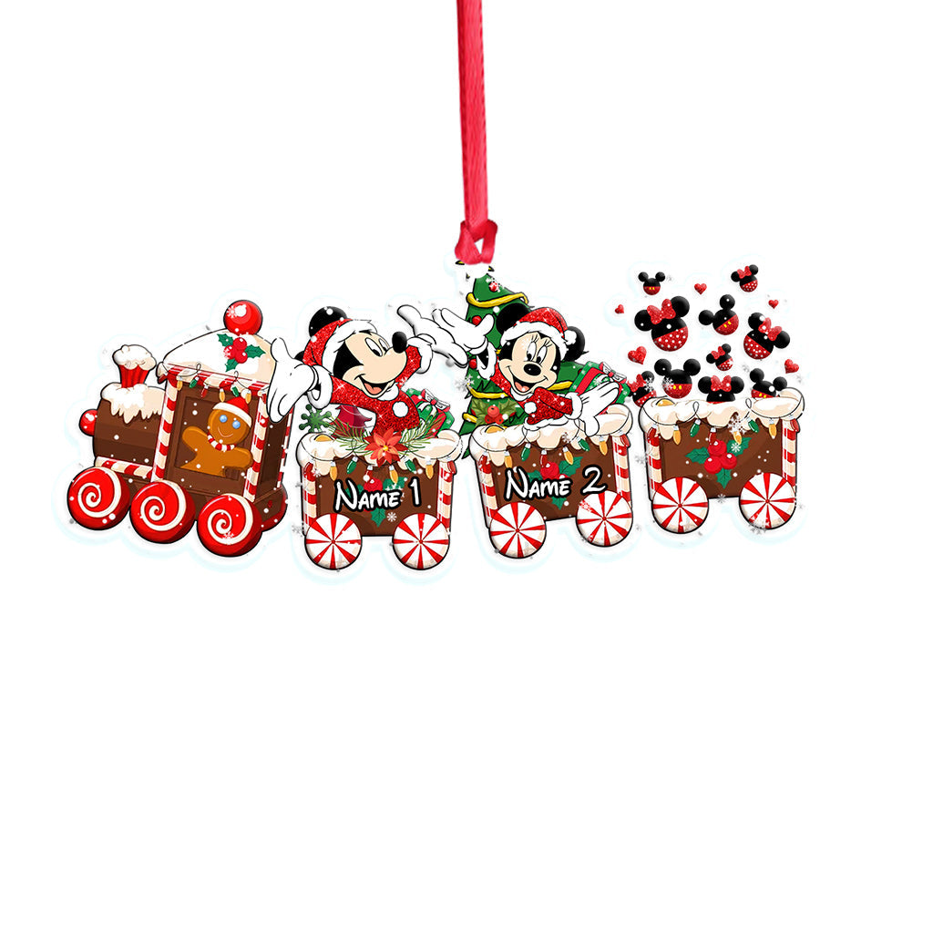 Personalized Christmas Train Ornament Custom Name Decorative Gift Ornament GradoCreations