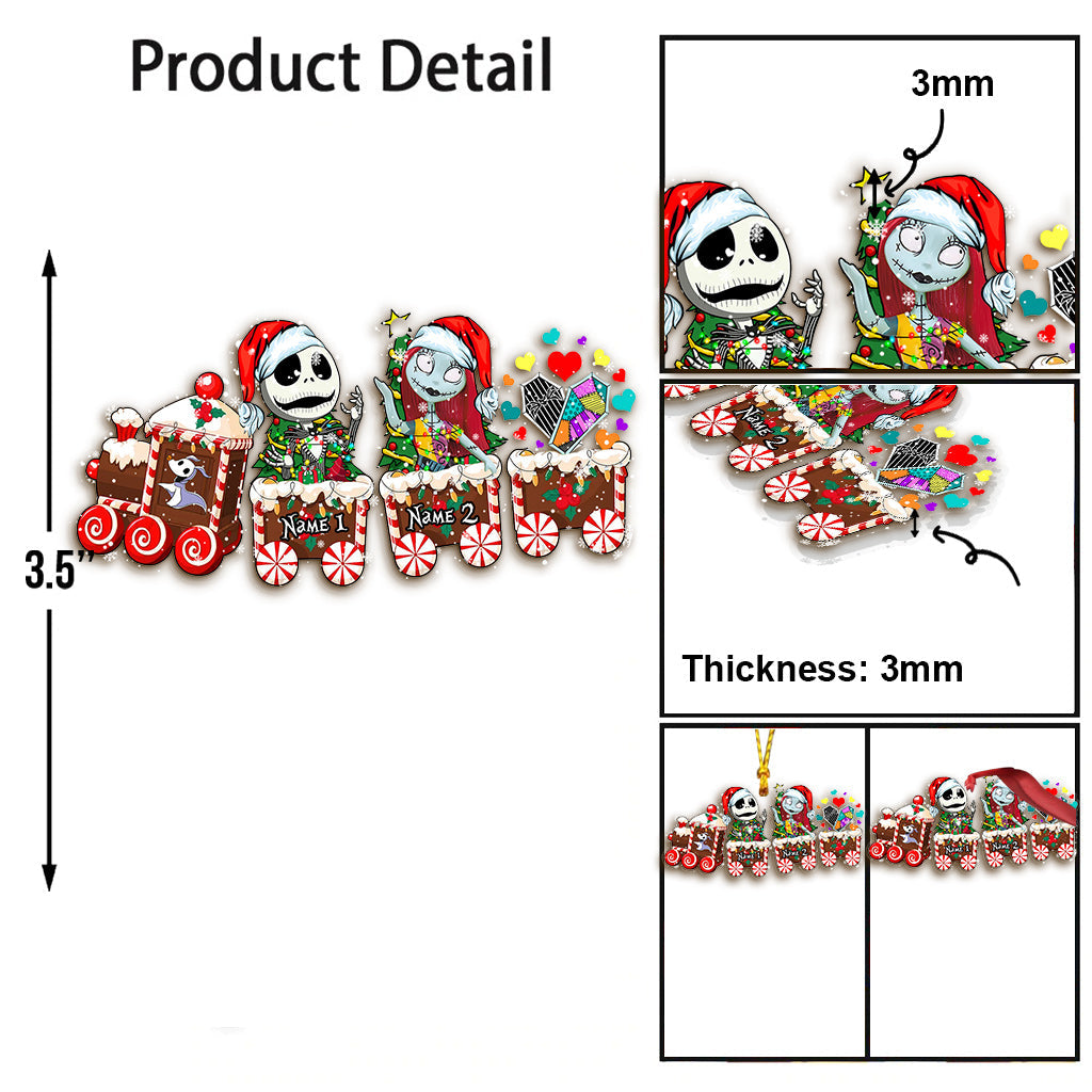 Personalized Nightmare Before Christmas Ornament with Custom Names Gift for Kids Ornament GradoCreations