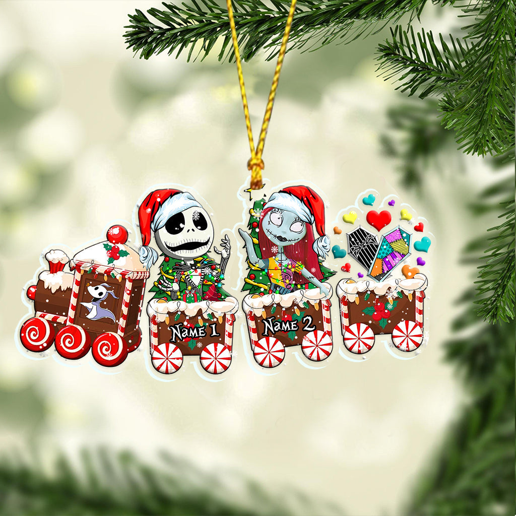 Personalized Nightmare Before Christmas Ornament with Custom Names Gift for Kids Ornament GradoCreations