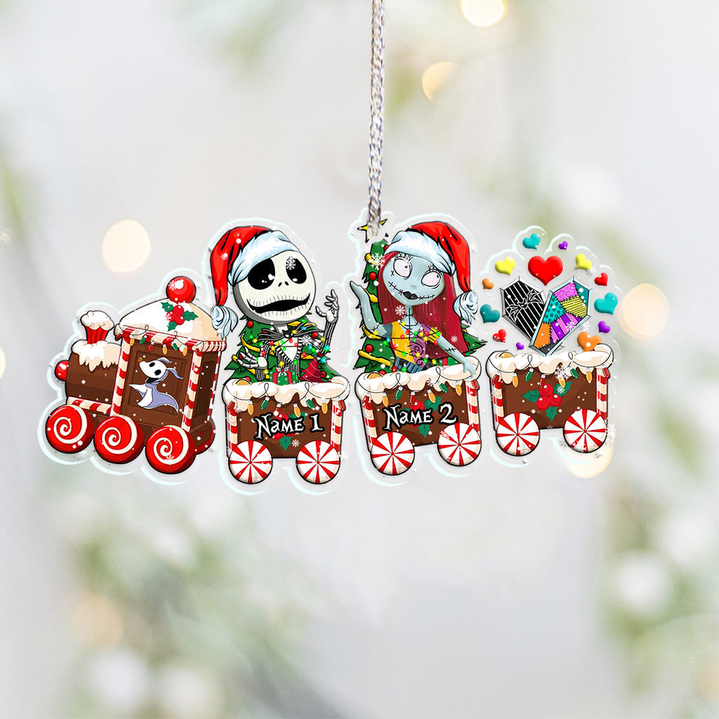 Personalized Nightmare Before Christmas Ornament with Custom Names Gift for Kids Ornament GradoCreations