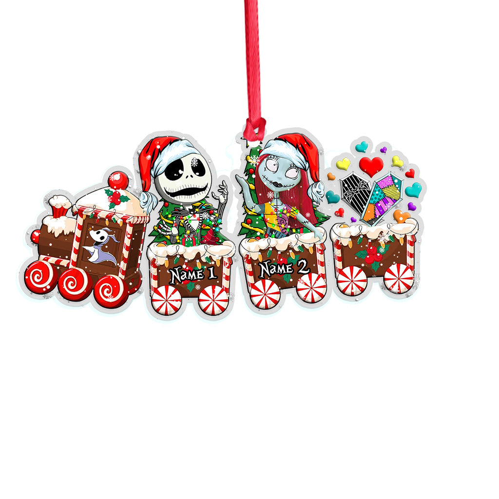 Personalized Nightmare Before Christmas Ornament with Custom Names Gift for Kids Ornament GradoCreations