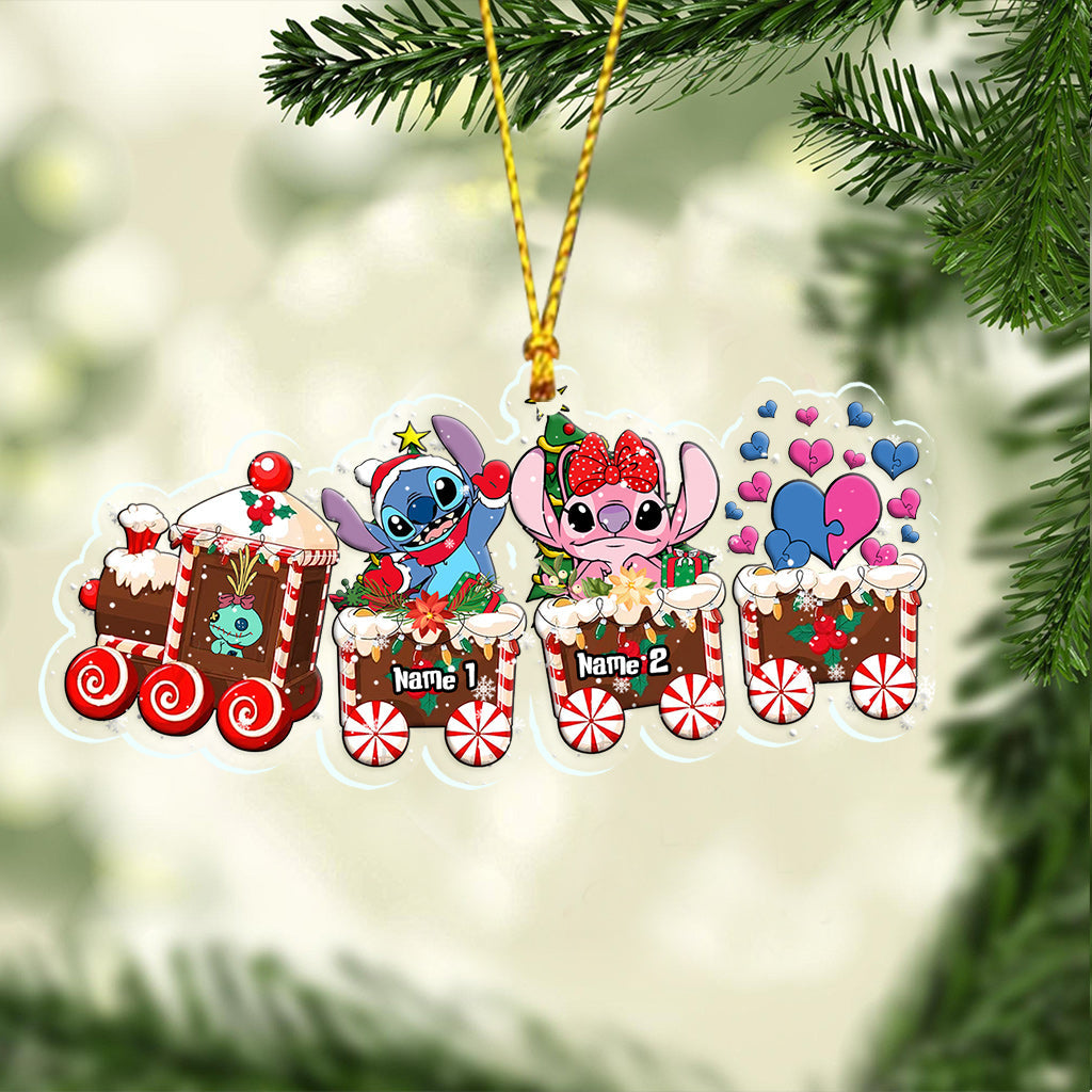 Personalized Ohana Christmas Train Ornament Custom Name Gift Ornament GradoCreations