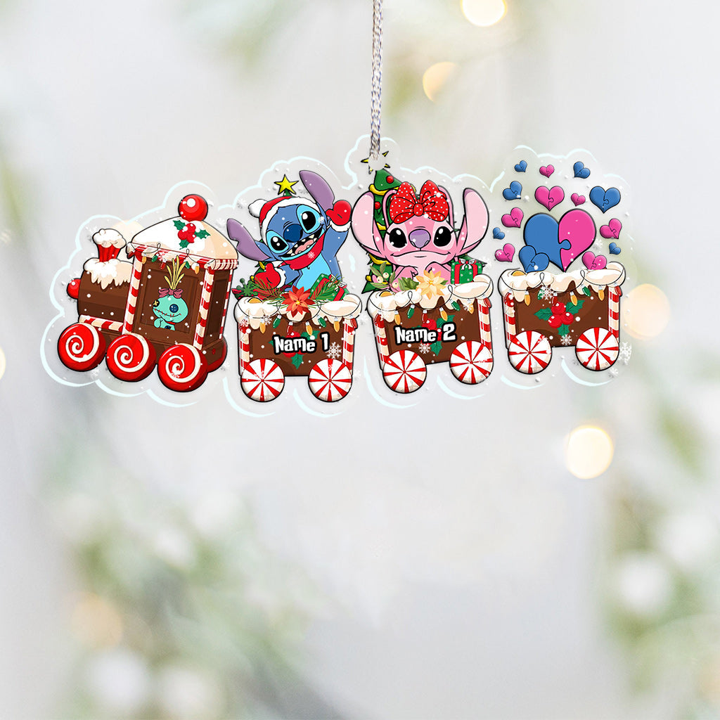 Personalized Ohana Christmas Train Ornament Custom Name Gift Ornament GradoCreations
