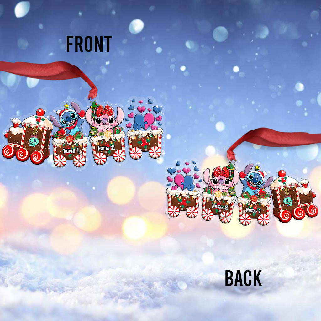 Personalized Ohana Christmas Train Ornament Custom Name Gift Ornament GradoCreations