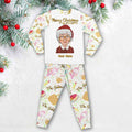 Personalized Christmas Pajamas Set with Custom Name Gift for Her Pajamas Set GradoCreations