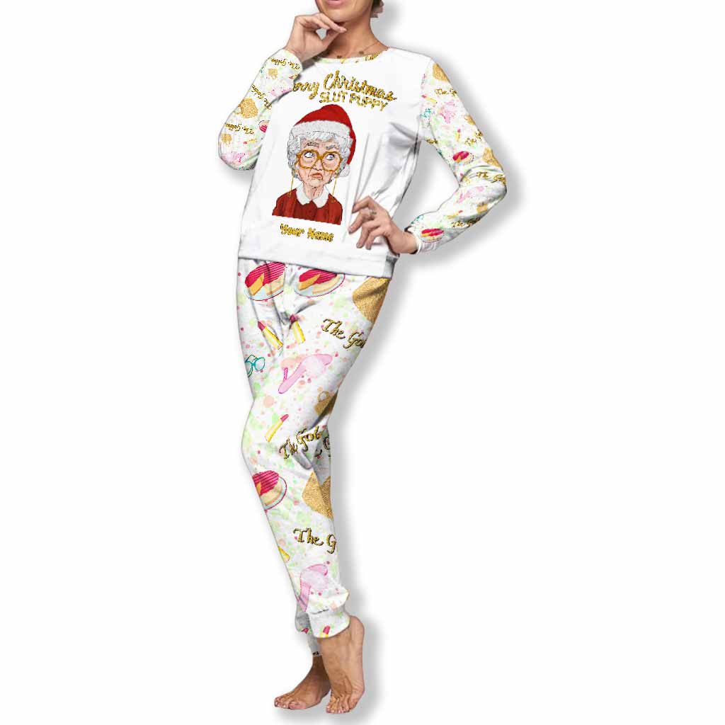 Personalized Christmas Pajamas Set with Custom Name Gift for Her Pajamas Set GradoCreations
