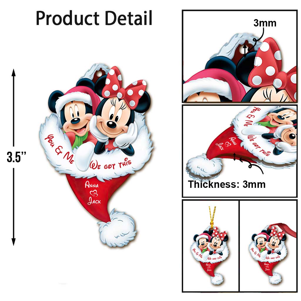 Personalized Christmas Mouse Ornament Custom Name Gift Ornament GradoCreations