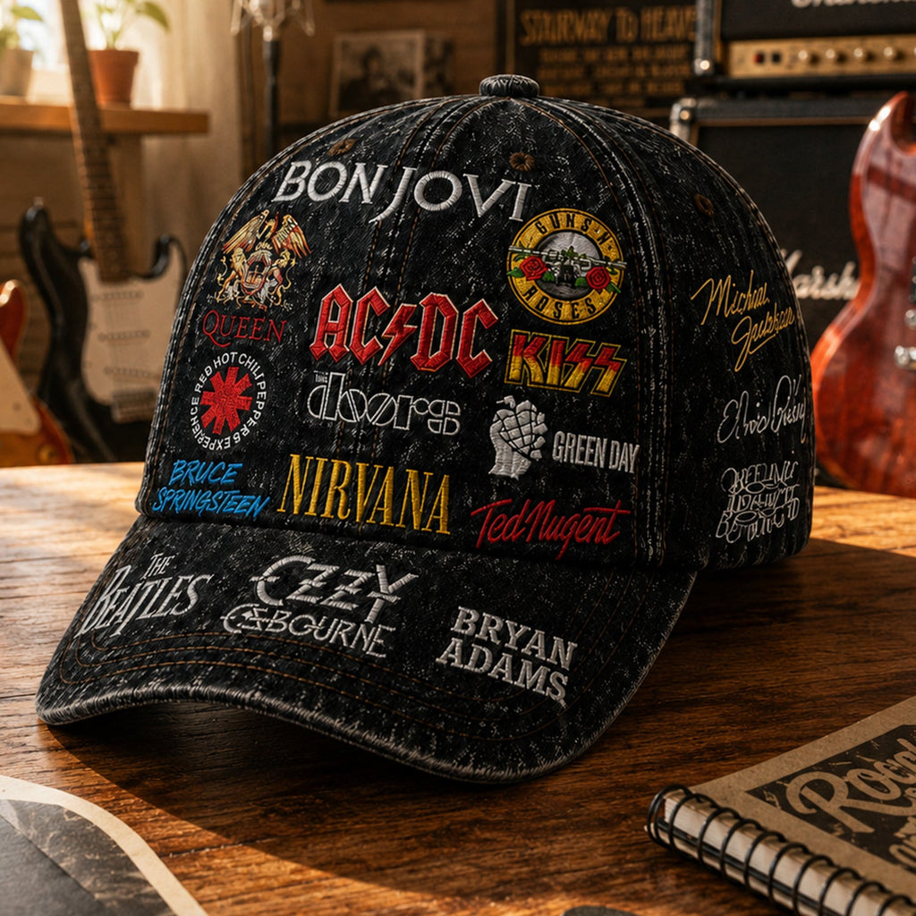 Personalized Classic Rock Legends Cap Gift for Music Lovers GradoCreations