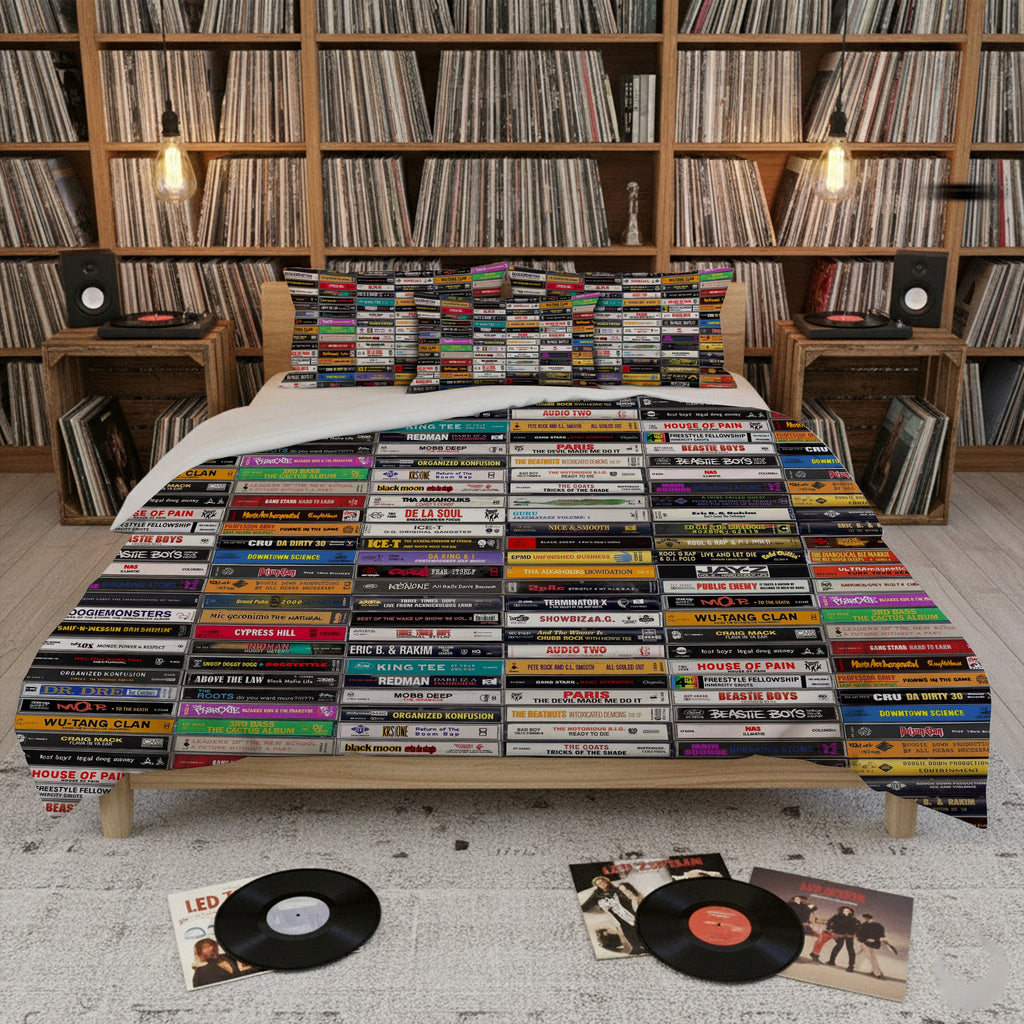 Personalized Rock Cassette Bedding Set for Music Lovers GradoCreations