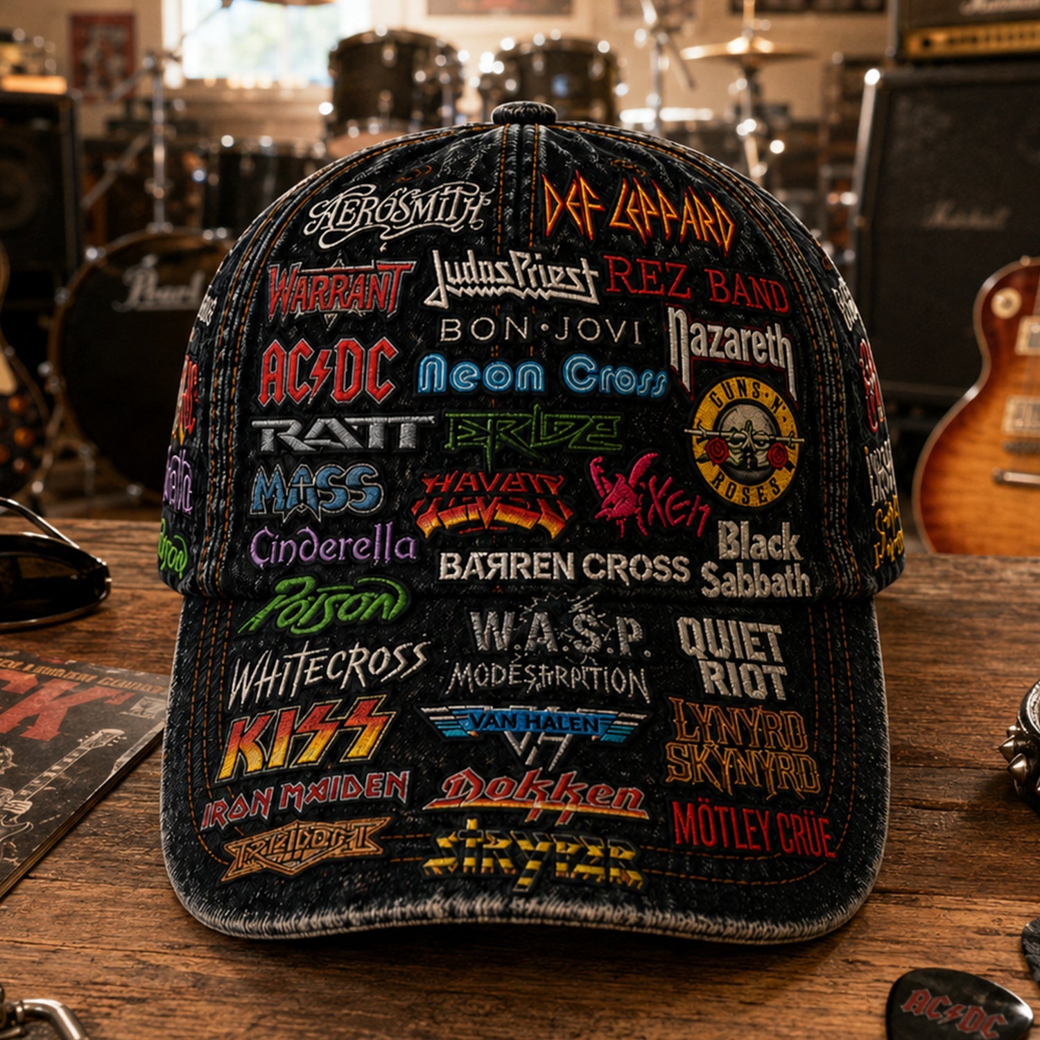 Personalized Classic Rock Cap Unique Gift for Music Lovers GradoCreations