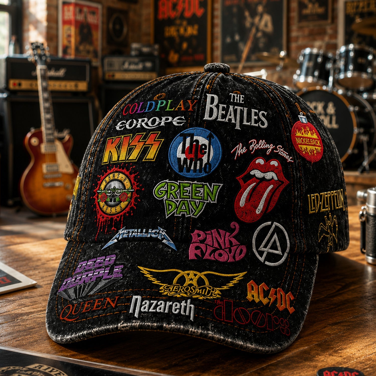 Personalized Classic Cap with Rock Legends Design | Gift for Music Lovers GradoCreations