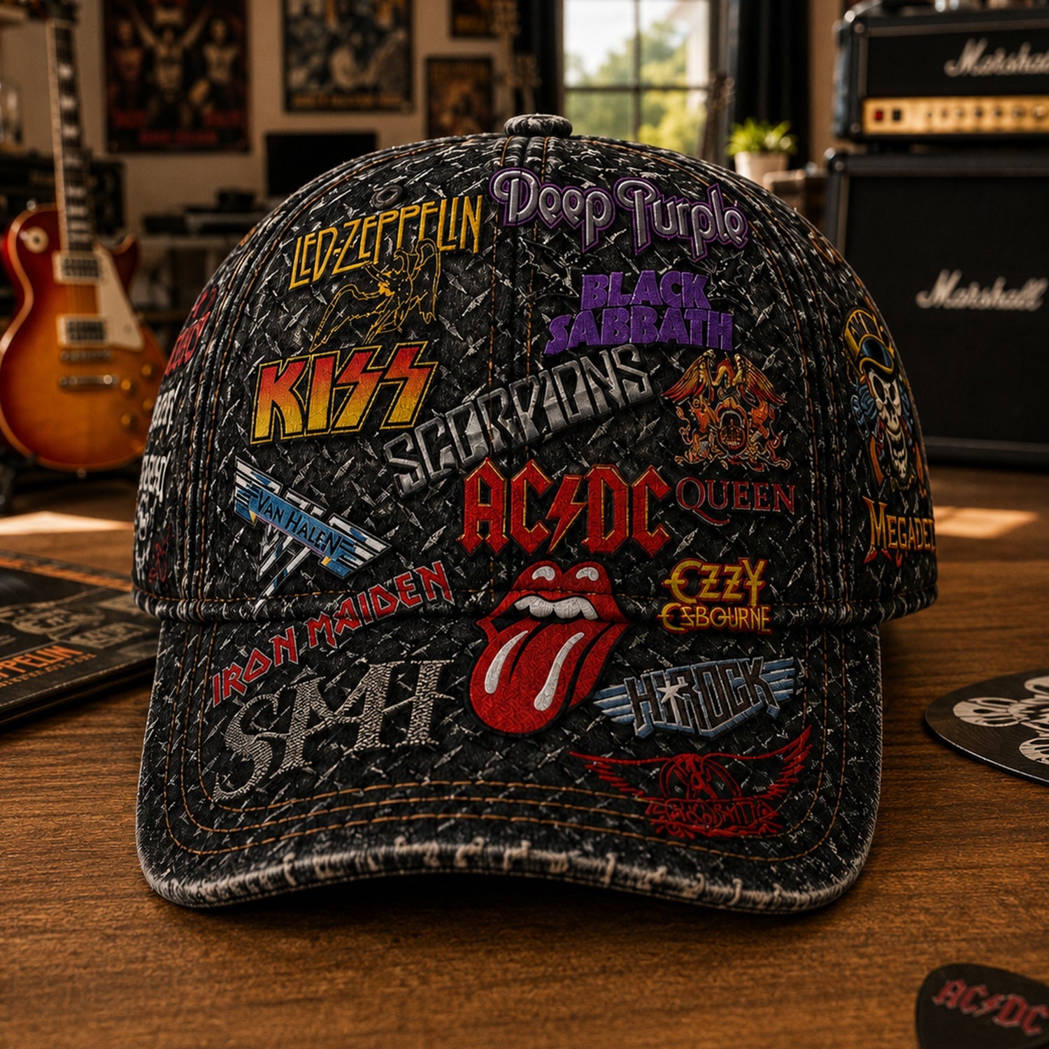 Personalized Classic Rock Cap Custom Name Snapback Gift GradoCreations