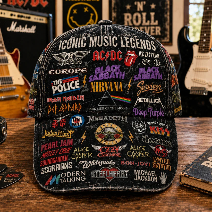Personalized Classic Cap with Iconic Music Legends Design for Rock Lovers Classic Cap GradoCreations