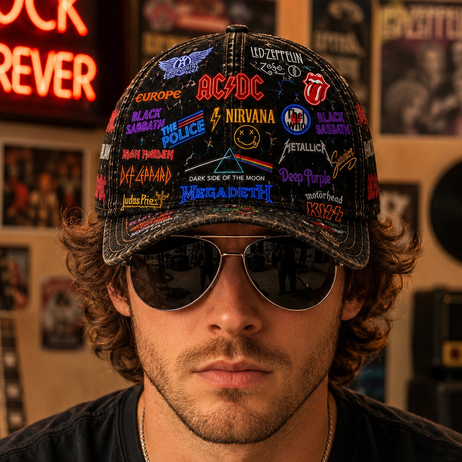 Personalized Classic Rock Music Cap Custom Name Gift Idea Classic Cap GradoCreations