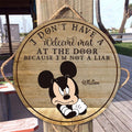 Personalized Round Wood Sign Custom Name Welcome Gift for Home Round Wood Sign GradoCreations