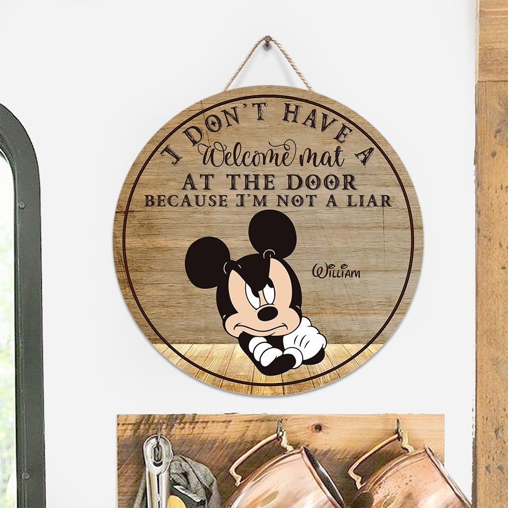 Personalized Round Wood Sign Custom Name Welcome Gift for Home Round Wood Sign GradoCreations