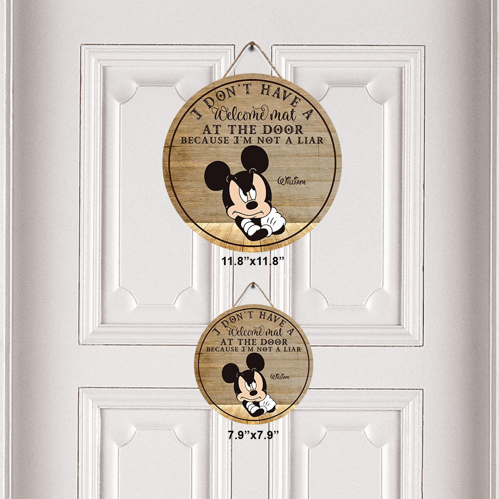 Personalized Round Wood Sign Custom Name Welcome Gift for Home Round Wood Sign GradoCreations