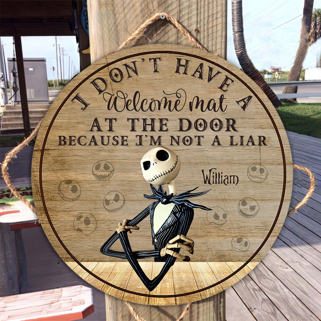 Personalized Nightmare Round Wood Sign Custom Name Gift Round Wood Sign GradoCreations