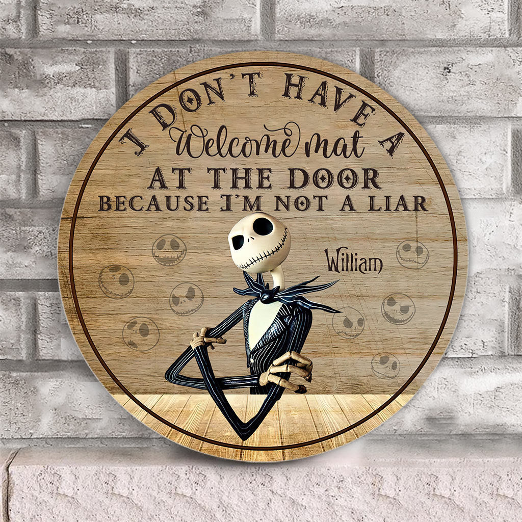 Personalized Nightmare Round Wood Sign Custom Name Gift Round Wood Sign GradoCreations