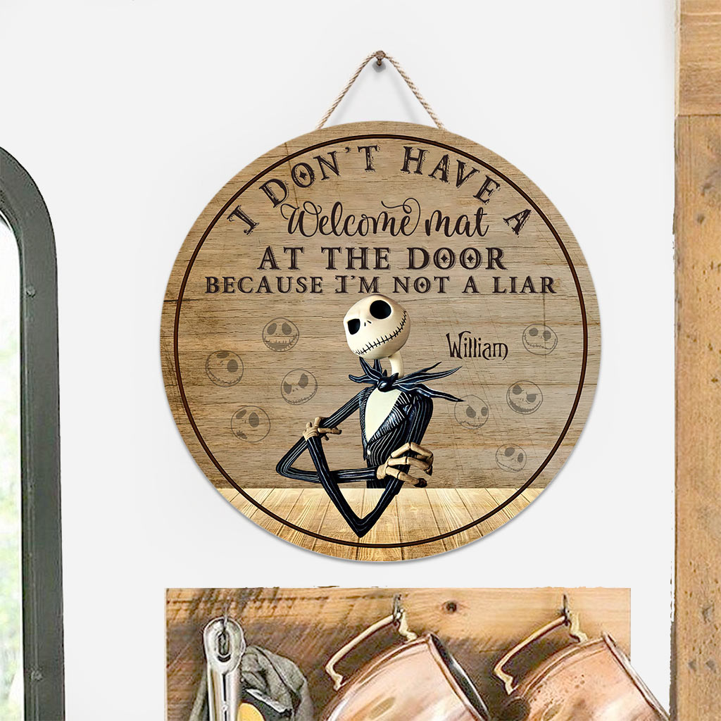 Personalized Nightmare Round Wood Sign Custom Name Gift Round Wood Sign GradoCreations