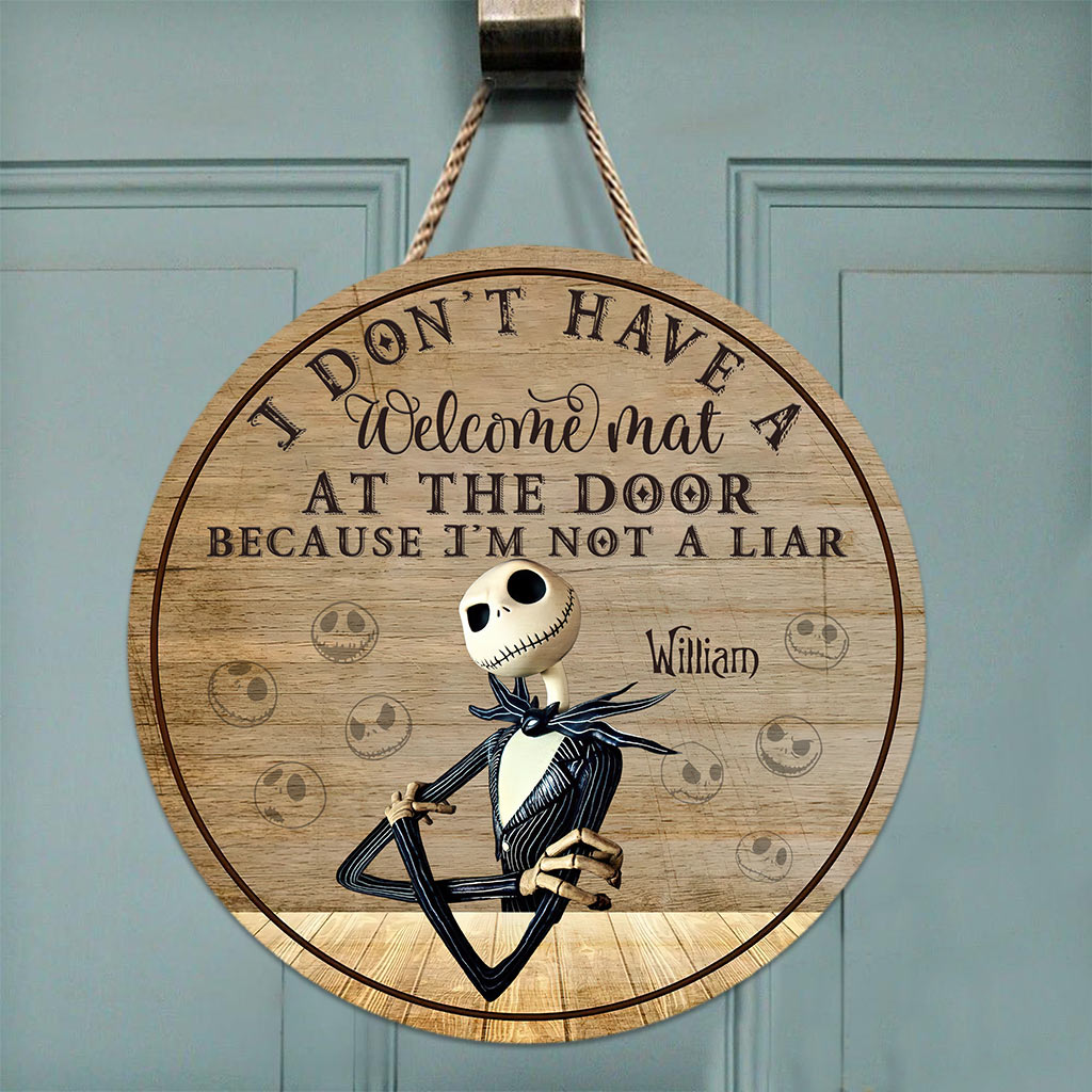 Personalized Nightmare Round Wood Sign Custom Name Gift Round Wood Sign GradoCreations