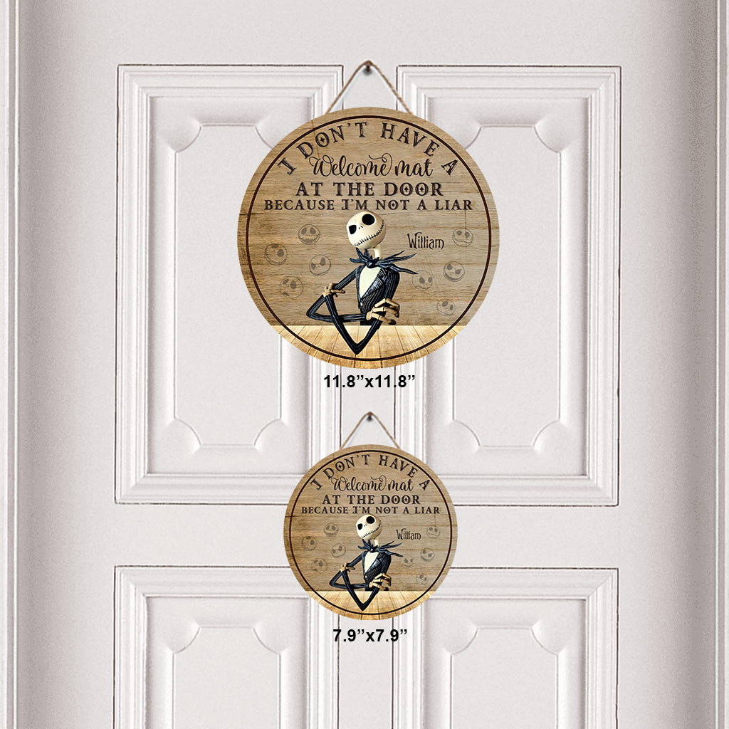 Personalized Nightmare Round Wood Sign Custom Name Gift Round Wood Sign GradoCreations