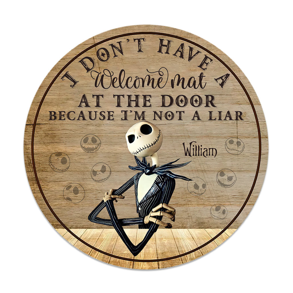 Personalized Nightmare Round Wood Sign Custom Name Gift Round Wood Sign GradoCreations