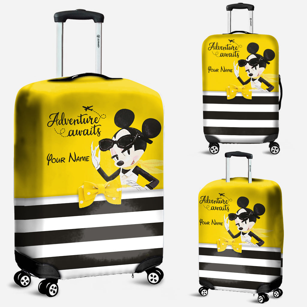 Personalized Mouse Luggage Cover Custom Name Travel Accessory Luggage Cover GradoCreations