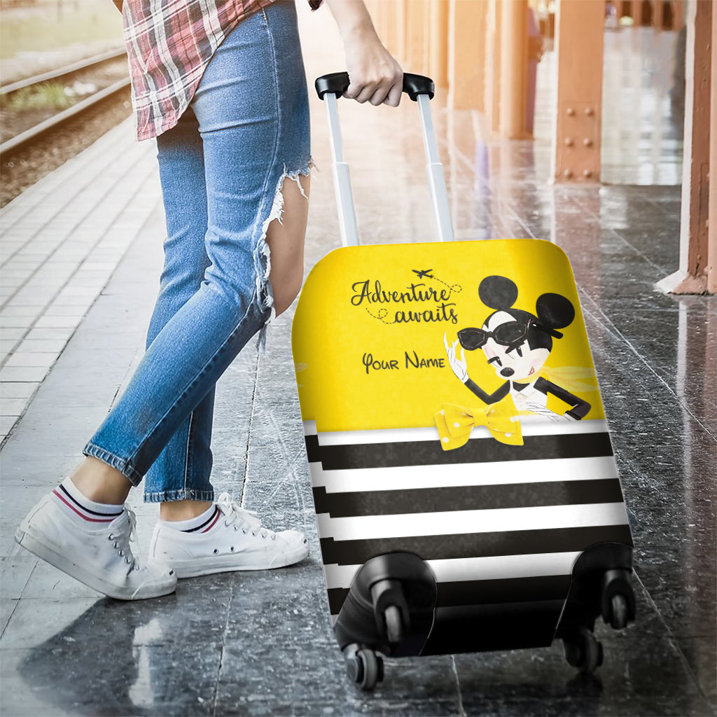 Personalized Mouse Luggage Cover Custom Name Travel Accessory Luggage Cover GradoCreations