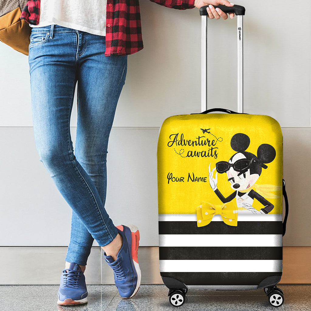 Personalized Mouse Luggage Cover Custom Name Travel Accessory Luggage Cover GradoCreations