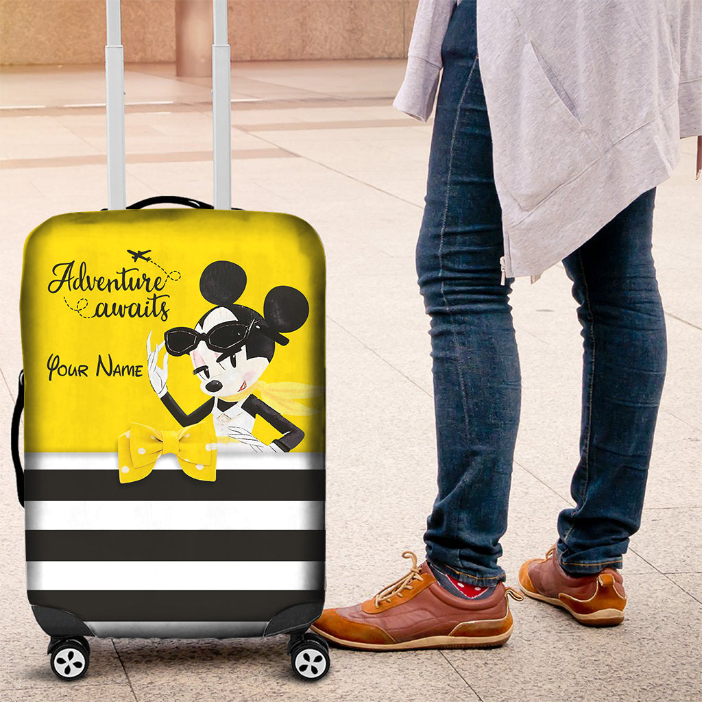 Personalized Mouse Luggage Cover Custom Name Travel Accessory Luggage Cover GradoCreations