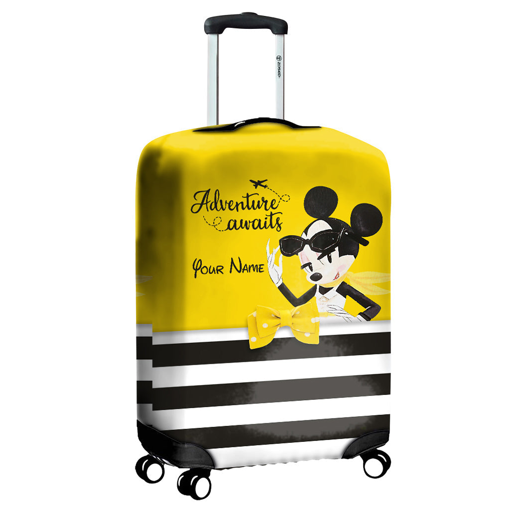Personalized Mouse Luggage Cover Custom Name Travel Accessory Luggage Cover GradoCreations