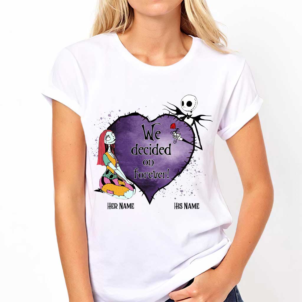 Personalized Couple T-Shirt & Hoodie Custom Names Gift T-shirt & Hoodie GradoCreations