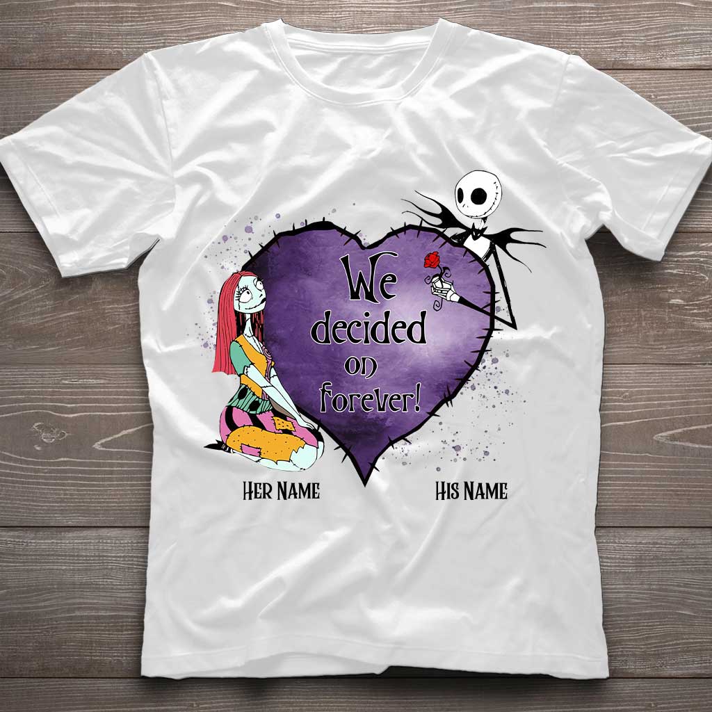 Personalized Couple T-Shirt & Hoodie Custom Names Gift T-shirt & Hoodie GradoCreations