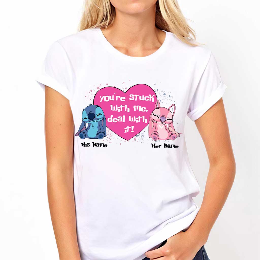 Personalized Couple T-shirt and Hoodie You're Stuck With Me Gift T-shirt & Hoodie GradoCreations