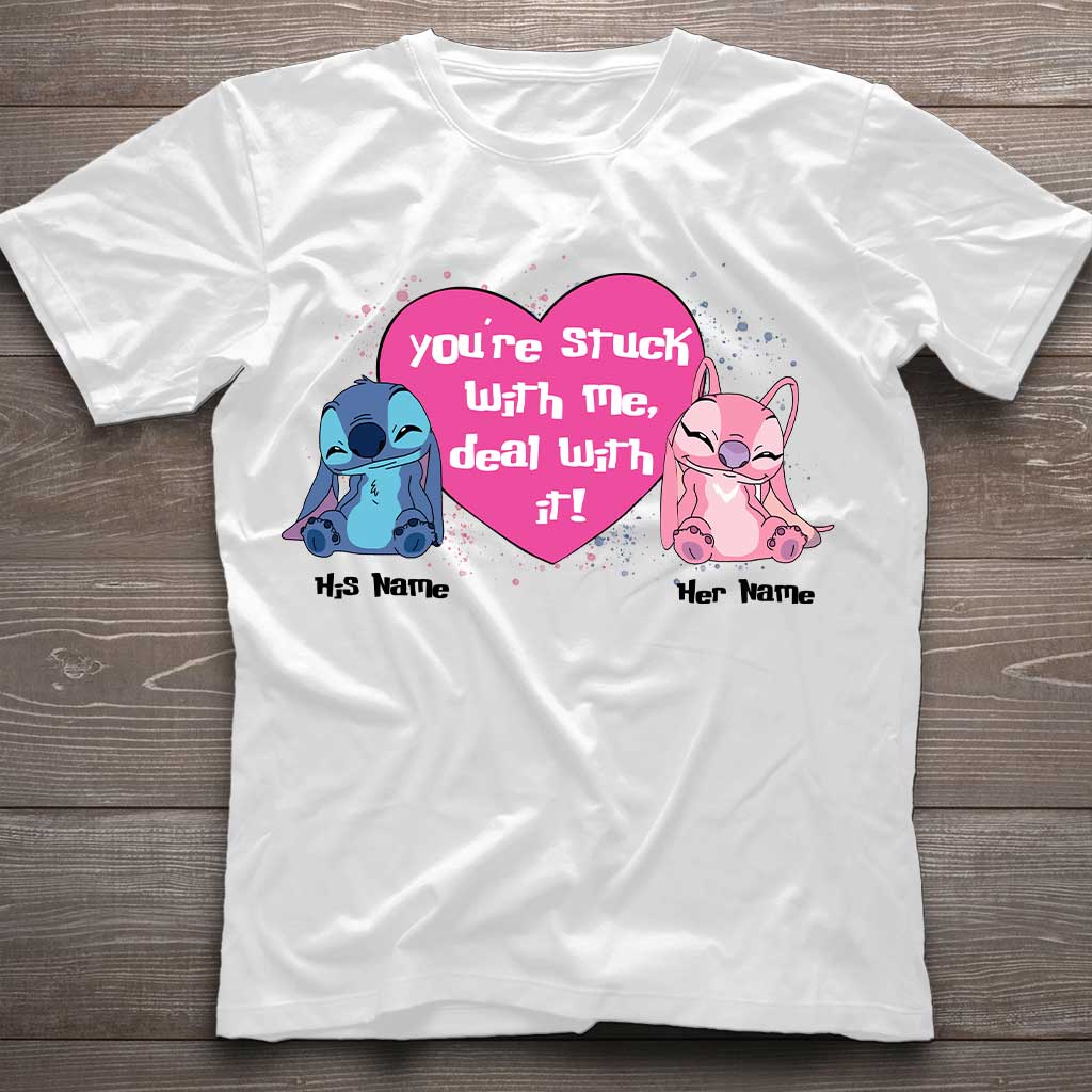 Personalized Couple T-shirt and Hoodie You're Stuck With Me Gift T-shirt & Hoodie GradoCreations
