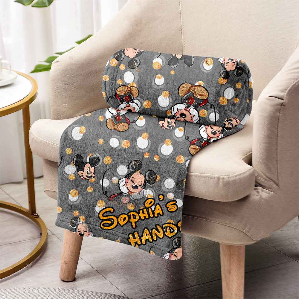 Personalized Mickey Mouse Blanket Custom Name Gift for Kids Blanket GradoCreations