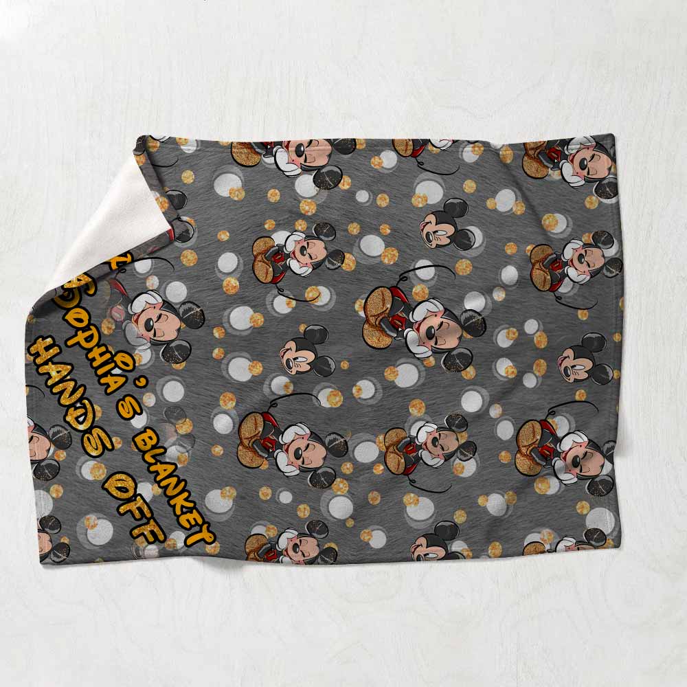 Personalized Mickey Mouse Blanket Custom Name Gift for Kids Blanket GradoCreations