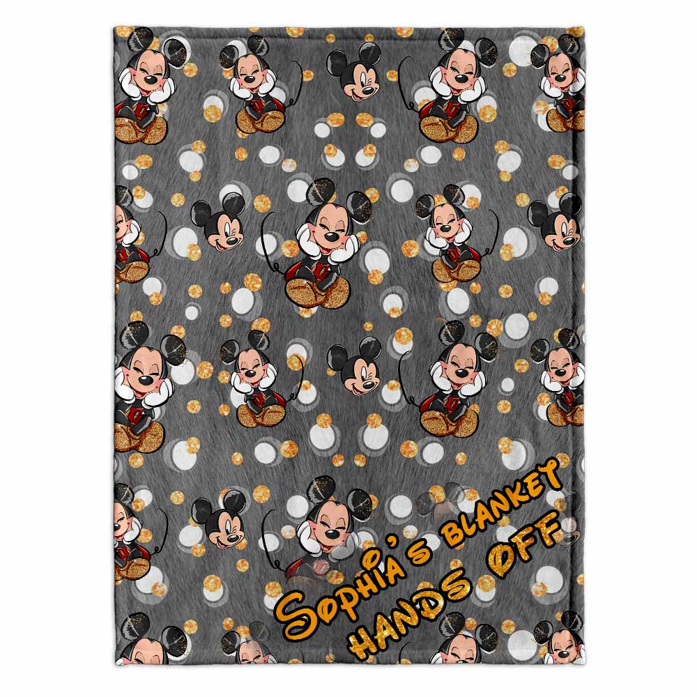 Personalized Mickey Mouse Blanket Custom Name Gift for Kids Blanket GradoCreations