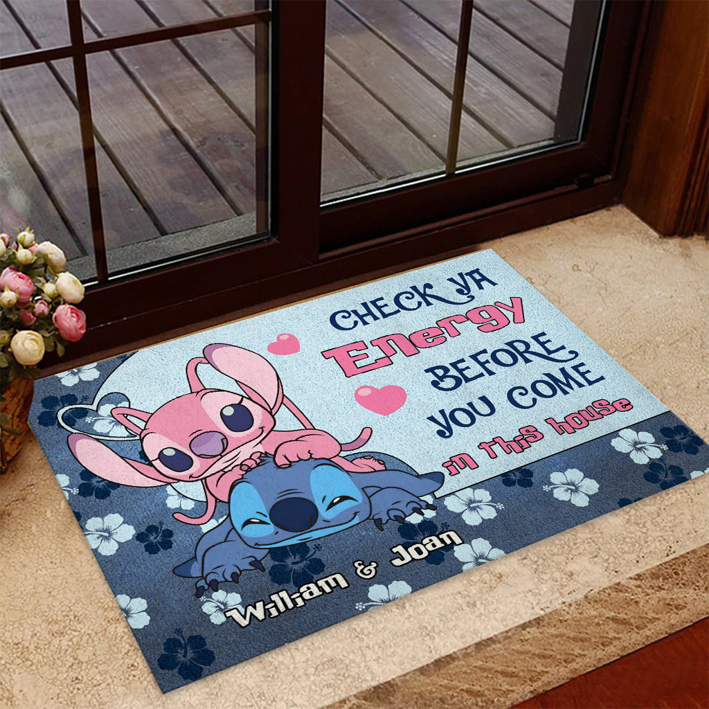 Personalized Couple Doormat Check Your Energy Home Décor Gift Doormat GradoCreations