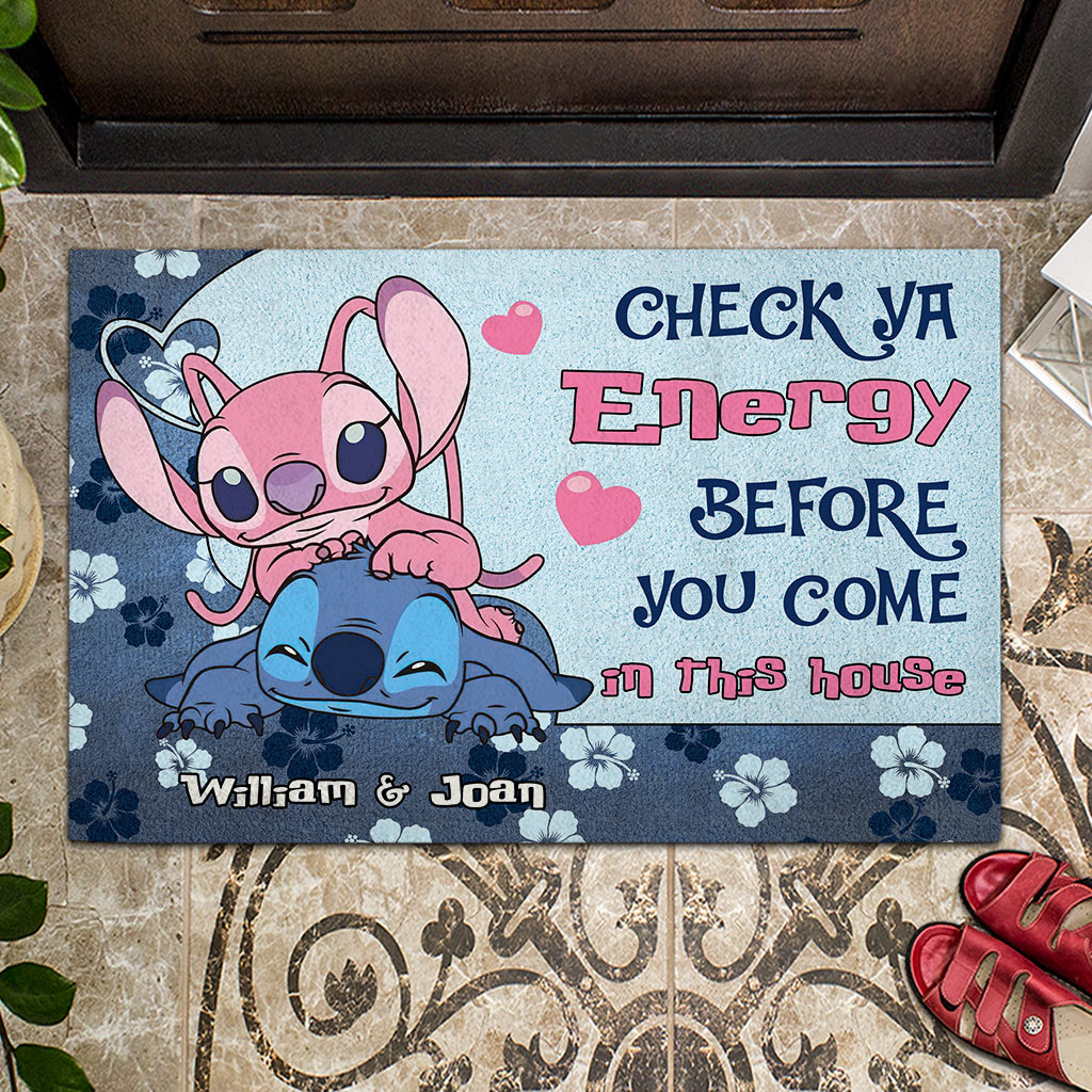 Personalized Couple Doormat Check Your Energy Home Décor Gift Doormat GradoCreations
