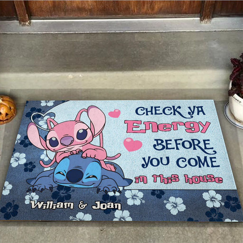 Personalized Couple Doormat Check Your Energy Home Décor Gift Doormat GradoCreations